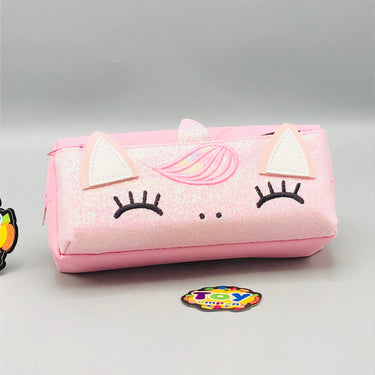 Premium Unicorn Themed Kids Pencil Pouch - Pink